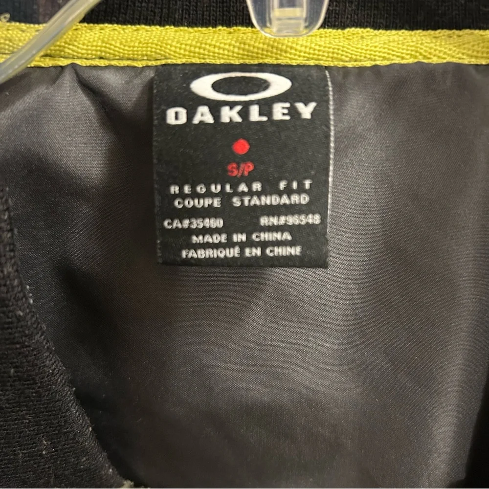 Oakley Bomber Jacket Small Full Zip Up Quilted Army Green - Picture 3 of 4